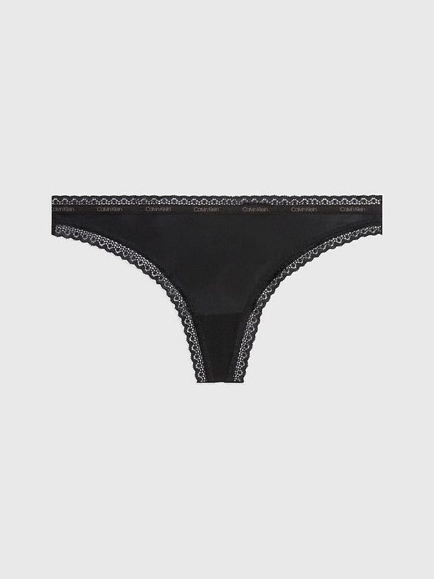 Calvin Klein USA Bottoms Up Womens Thong Black 0674185-LM